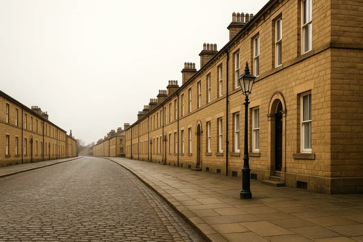 Saltaire stone terrace interior details