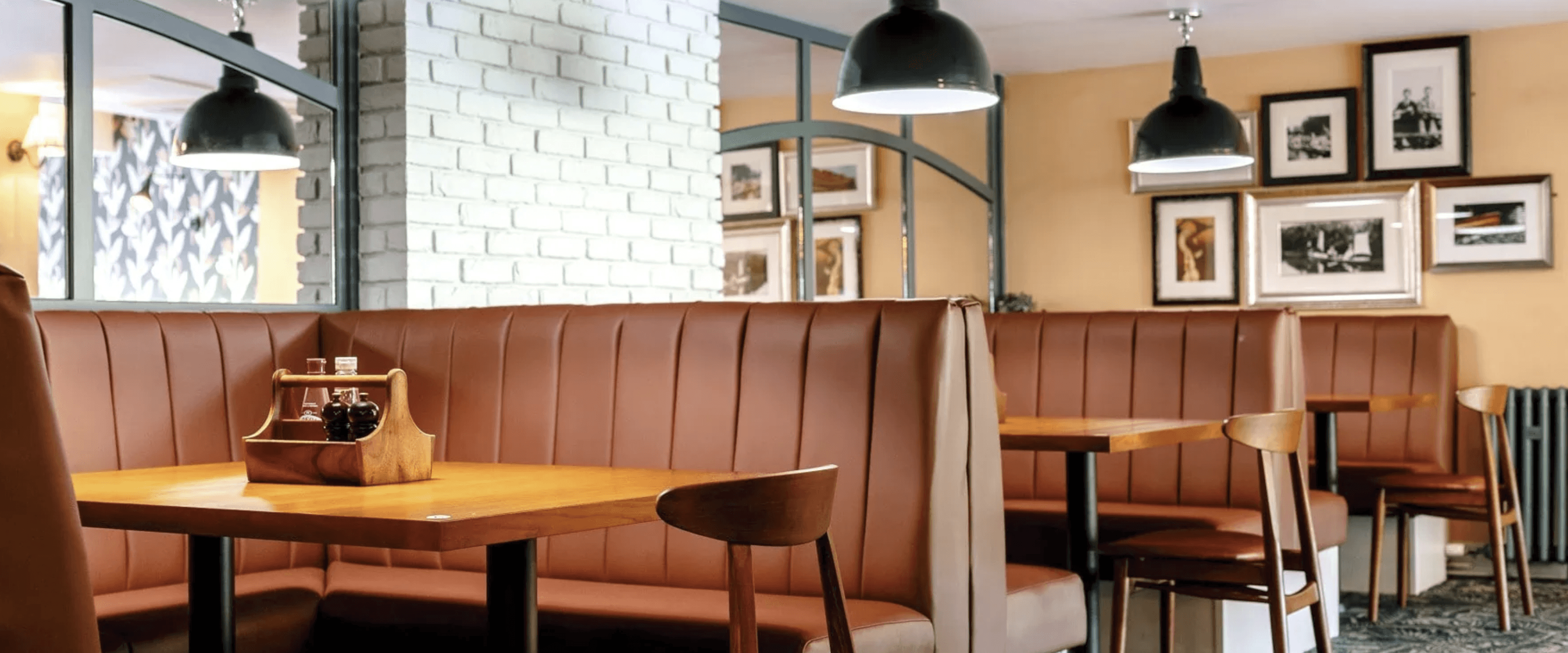 Seating area inside The Boathouse Inn