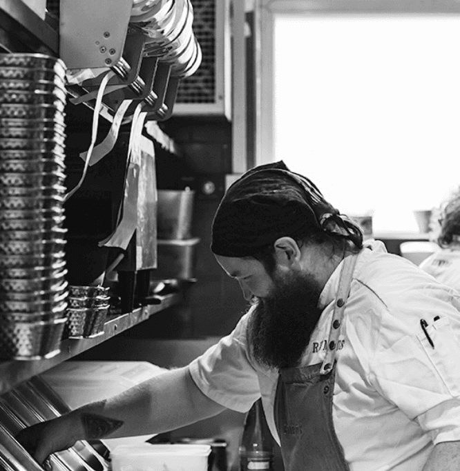Kitchen prep at Rumpus Burger