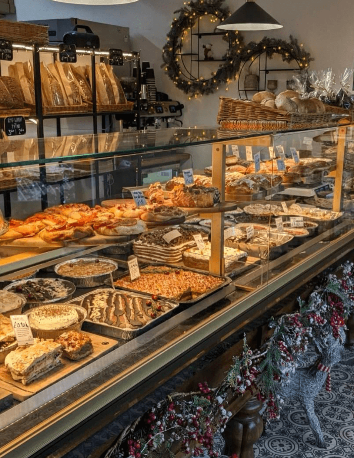 Bakery counter display at House of Bread