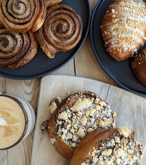 Bakes & coffee overhead