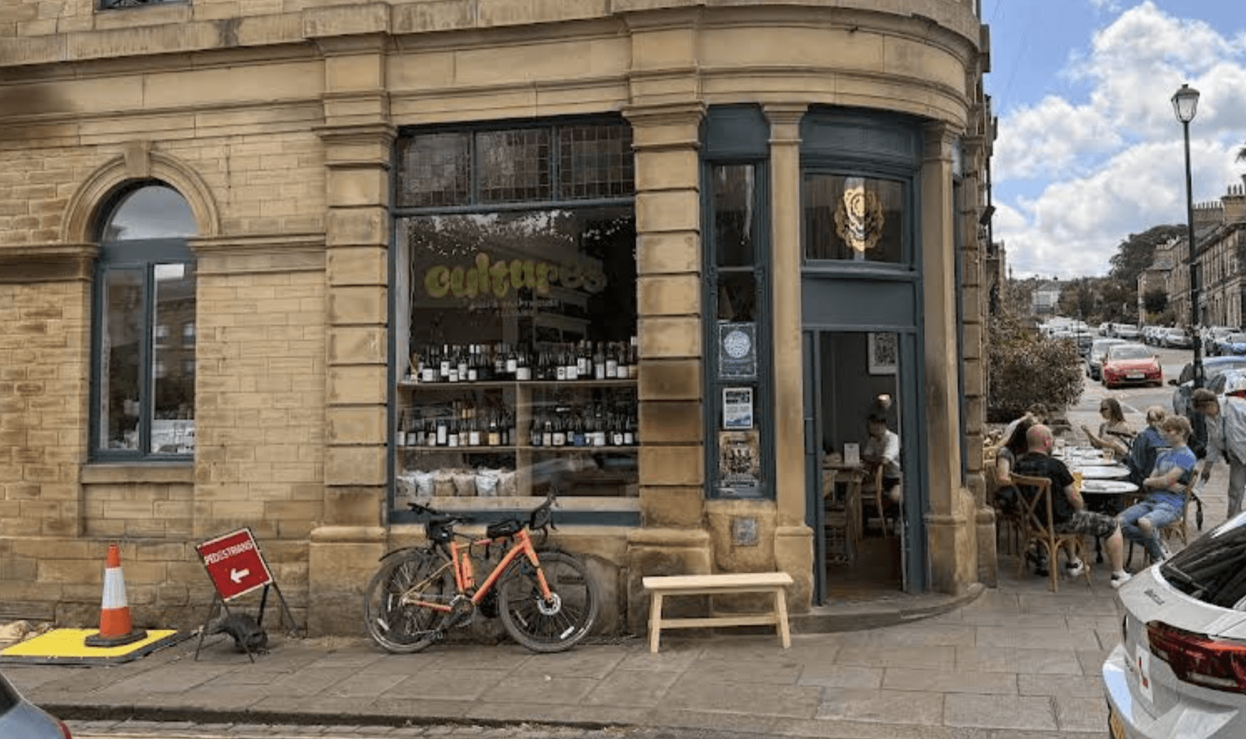 Cultures Saltaire — corner exterior on Victoria Road
