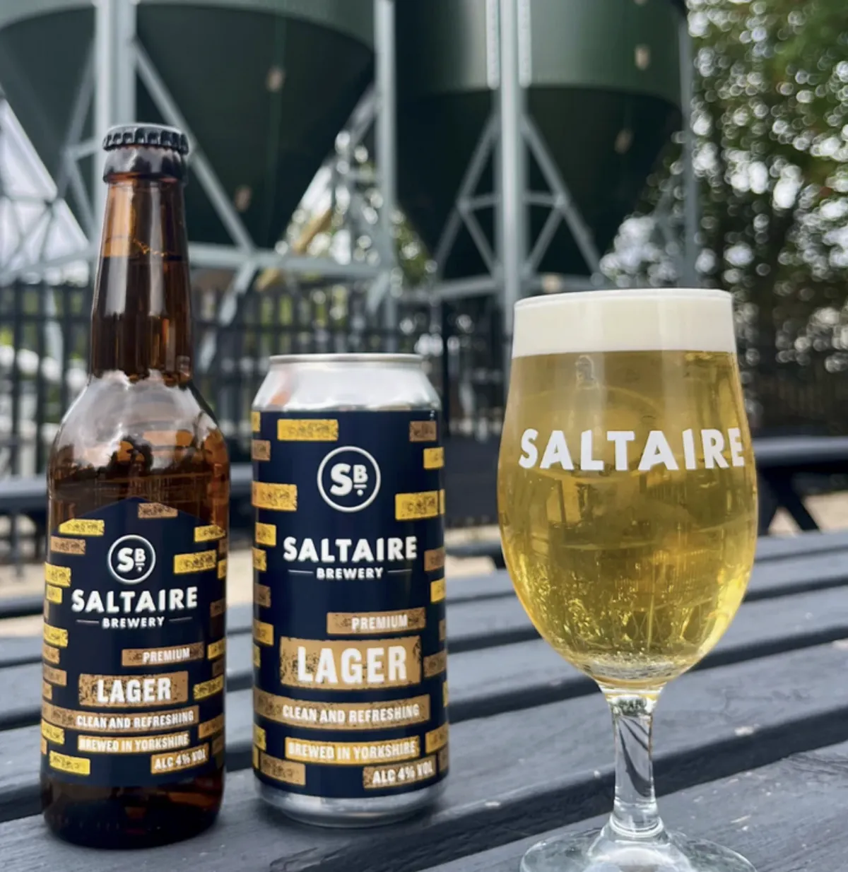 Saltaire Brewery beers and a glass